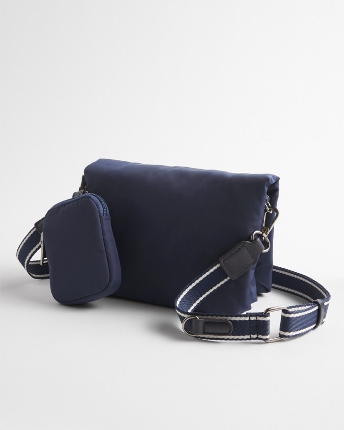 Women's Mini Puffer Crossbody Bag - Classic Navy - Click Image to Close