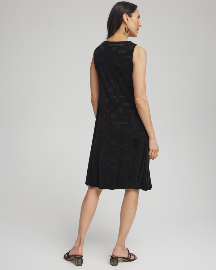 Women's Travelers Jacquard Bubble Hem Dress - Travelers Black