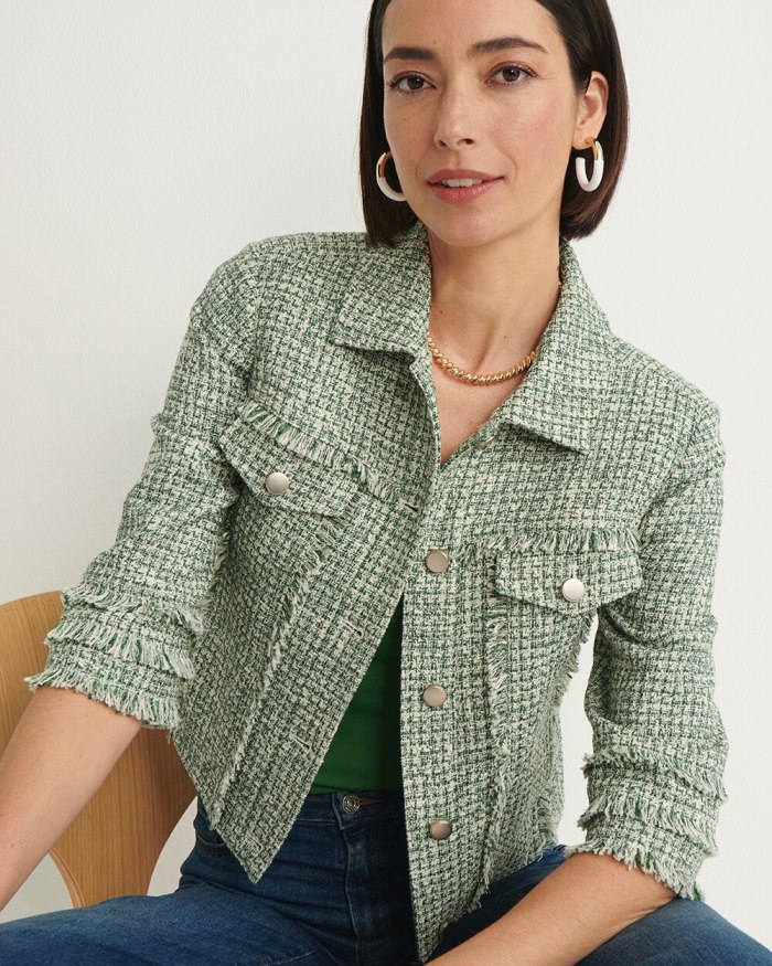 Women's Tweed Jacket - Verdant Green