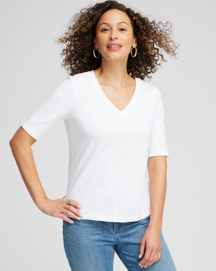 Women's Perfect Elbow Sleeve Tee - Alabaster