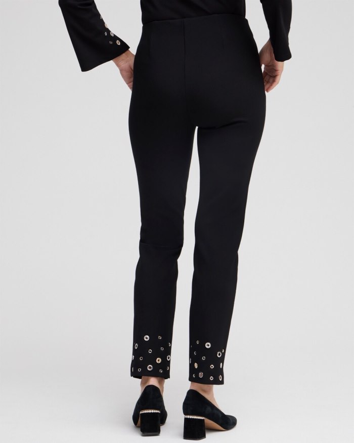 Women's Juliet Grommet Detail Ankle Pants - Black