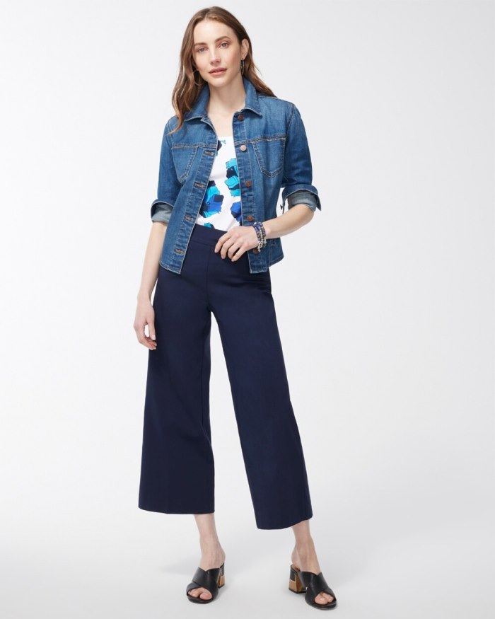 Women's Cropped Denim Jacket - Bonsai Indigo