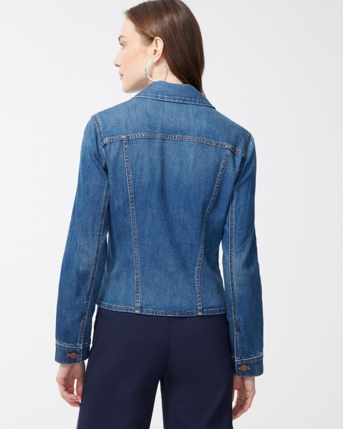 Women's Cropped Denim Jacket - Bonsai Indigo