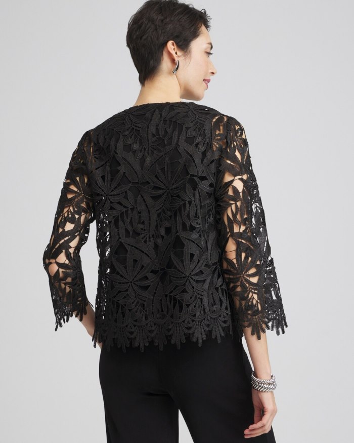 Women's Travelers Collection Lace Jacket - Travelers Black