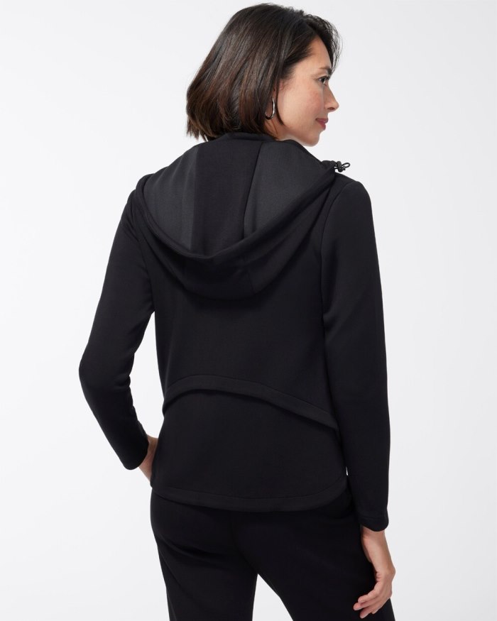 Women's Zenergy Scuba Removable Hood Jacket - Black