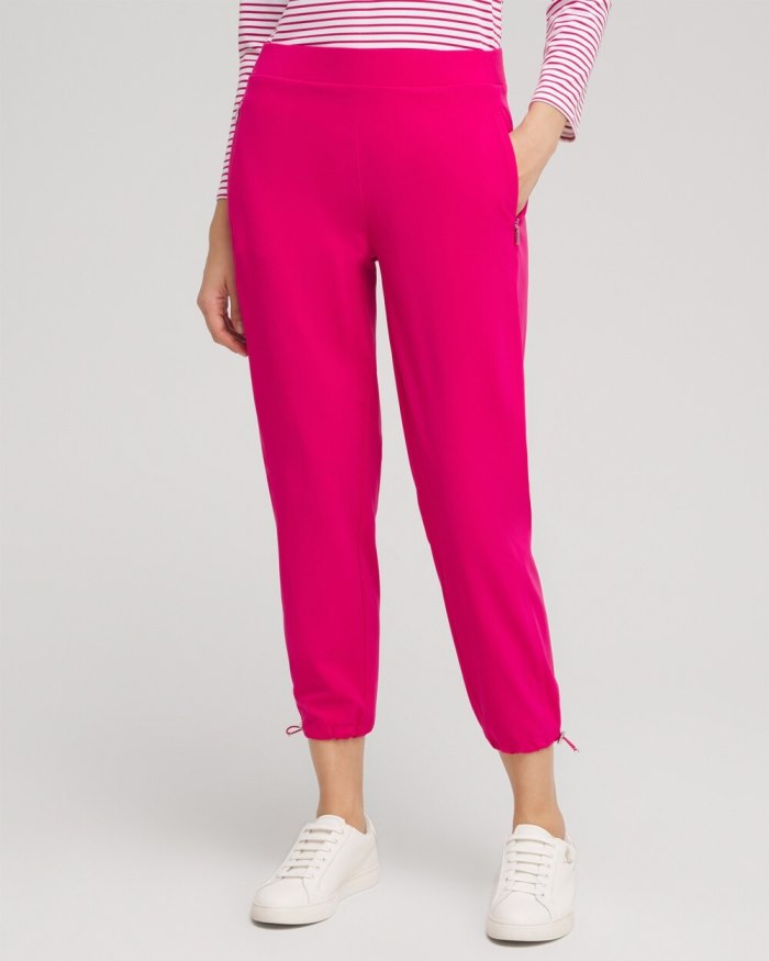 Women's Zenergy UPF Neema Bungee Cropped Pants - Magenta Rose - Click Image to Close