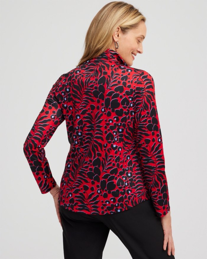 Women's Zenergy UPF Animal Print Long Sleeve Top - Love Letter Red