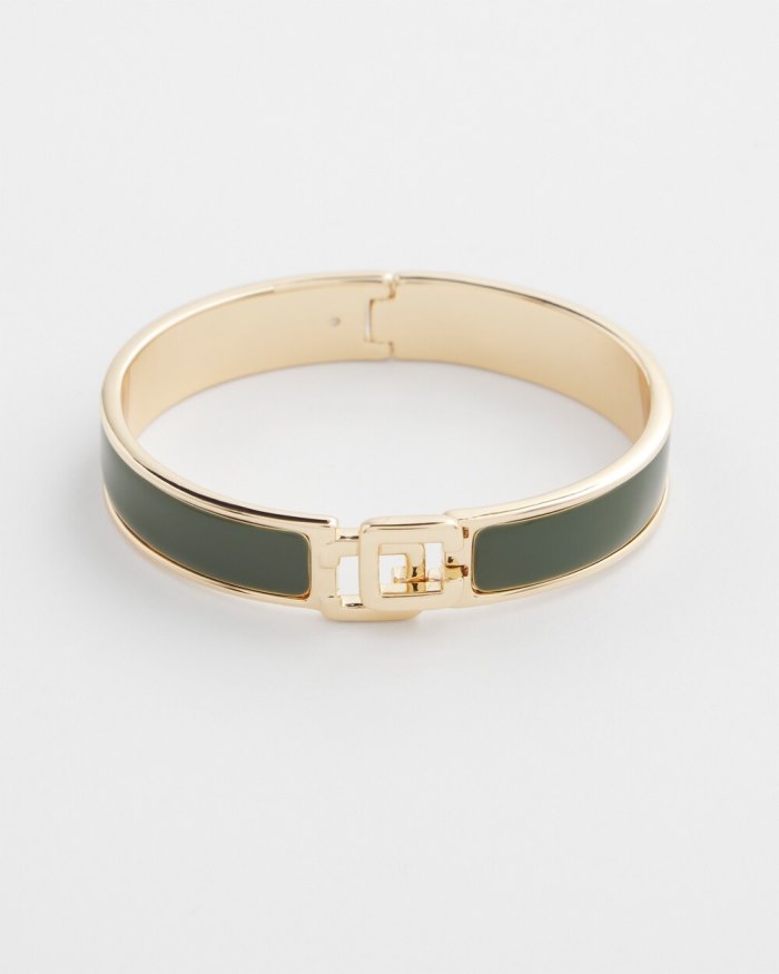 Women's Olive Chico's Click Bangle - Olive