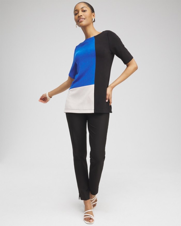 Women's Travelers Colorblock Tunic - Intense Azure