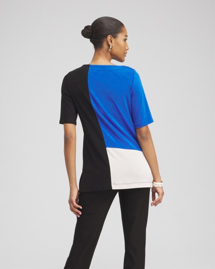 Women's Travelers Colorblock Tunic - Intense Azure