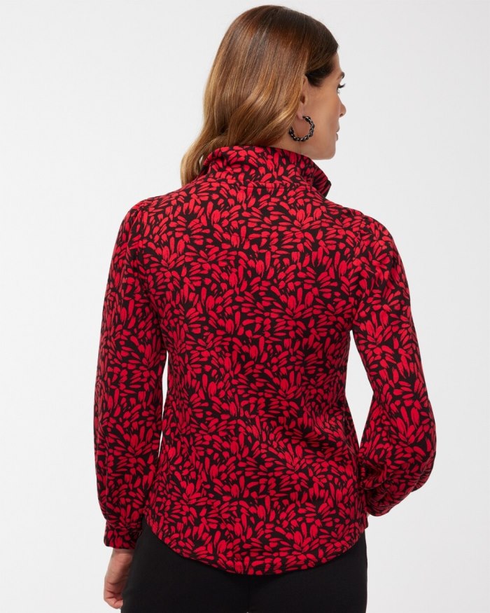 Women's Zenergy French Terry Print Half Zip Pullover - Wild Poppy