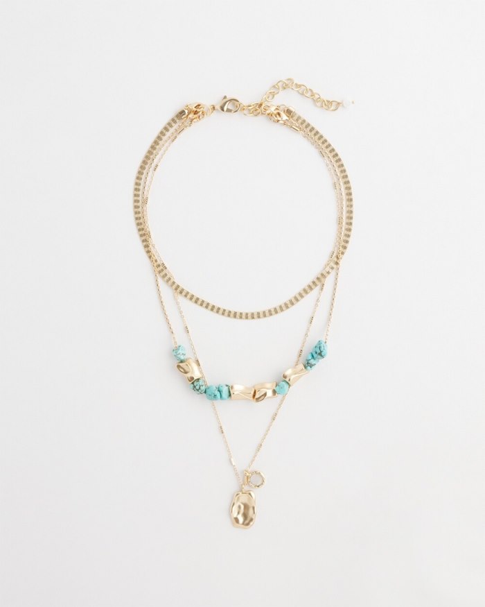 Women's Turquoise Convertible Necklace - Turq - Click Image to Close