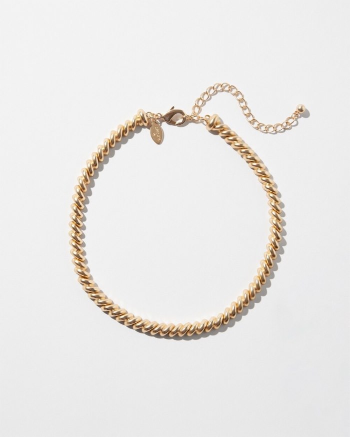 Women's Gold Tone Collar Necklace - Gold