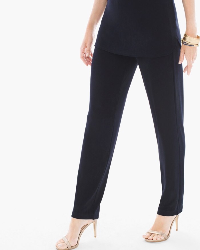 Women's Travelers Essential Slim Pants - India Ink - Click Image to Close