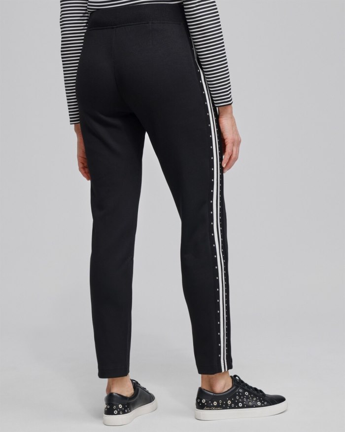 Women's Zenergy Studded Double Knit Pants - Black