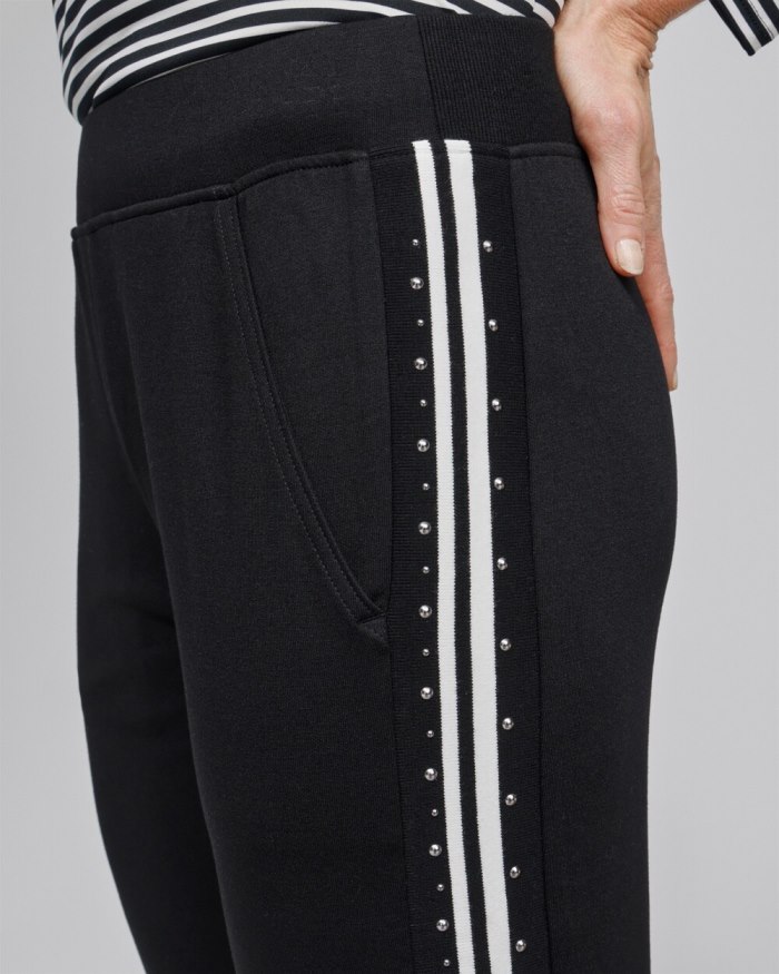 Women's Zenergy Studded Double Knit Pants - Black