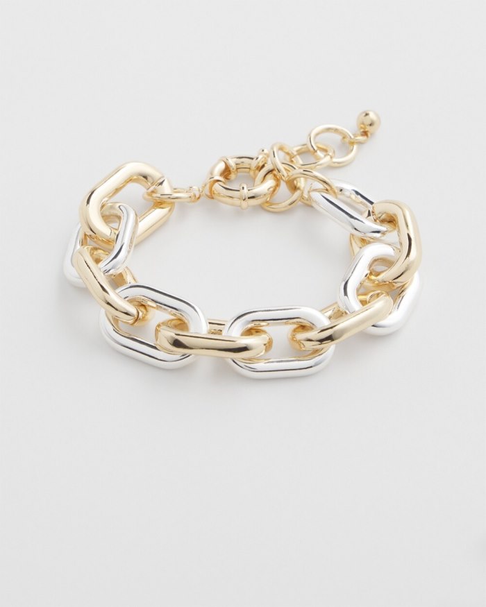 Women's Mixed Metal Link Bracelet - Mixed Metals