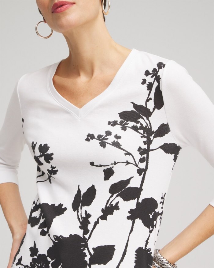 Women's Vines Everyday 3/4 Sleeve Tee - Alabaster