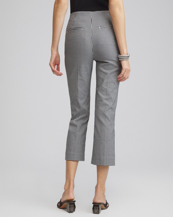 Women's Juliet Gingham Straight Crops - Black/Alabaster