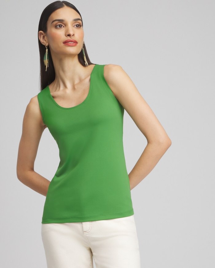 Women's Microfiber Tank - Verdant Green - Click Image to Close