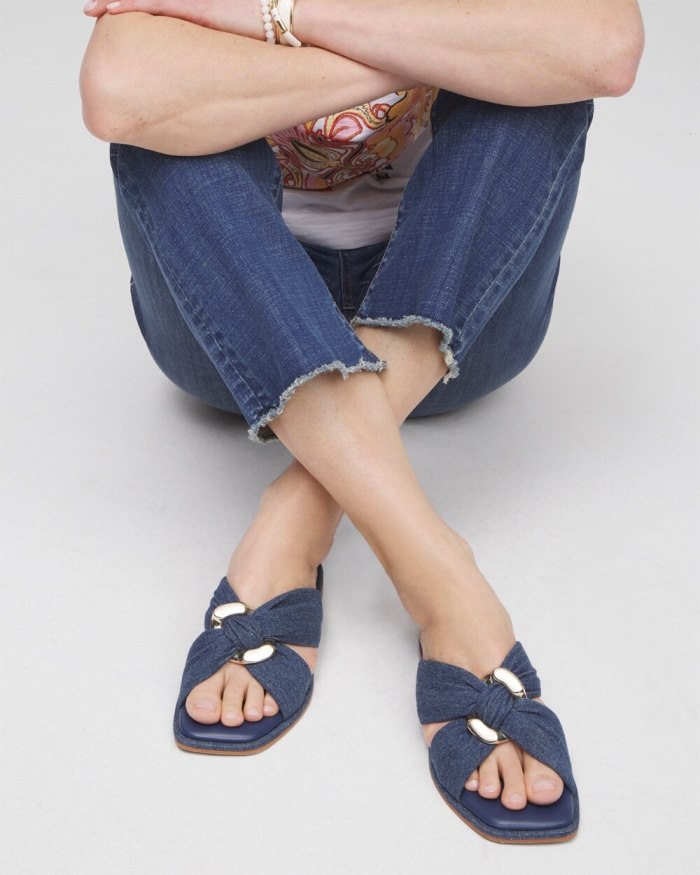 Women's Denim Sandals - Denim