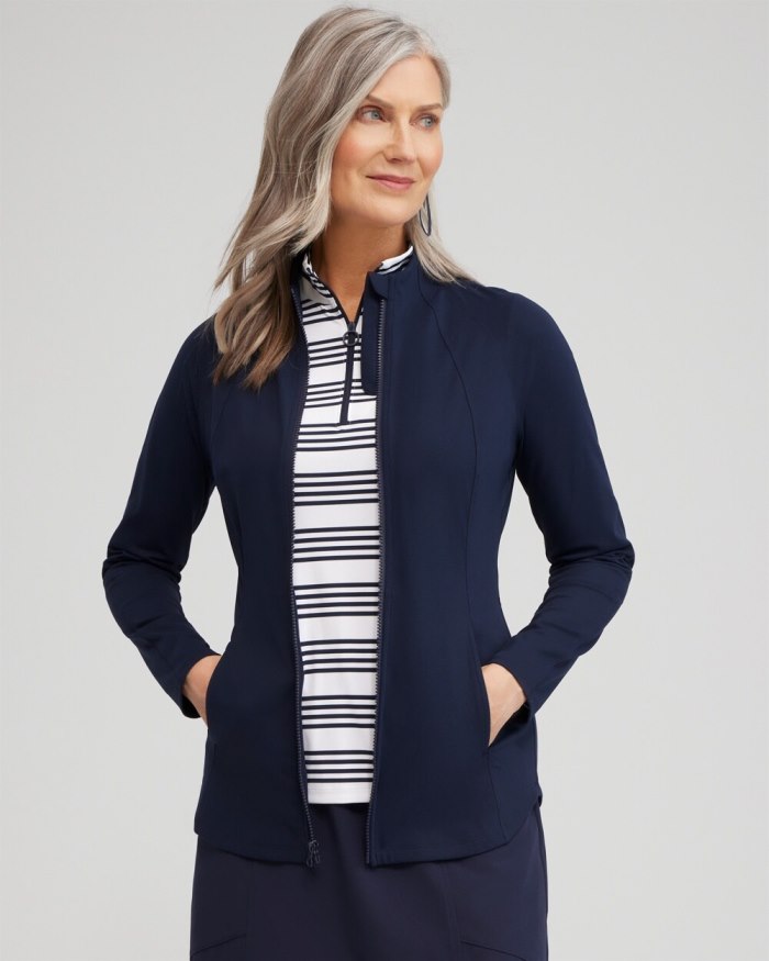 Women's Zenergy Seamed Jacket - Classic Navy - Click Image to Close