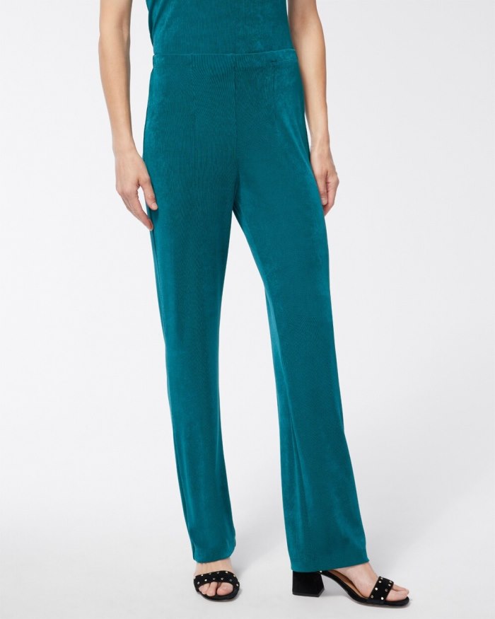 Women's Travelers Classic No Tummy Pants - Peacock Teal