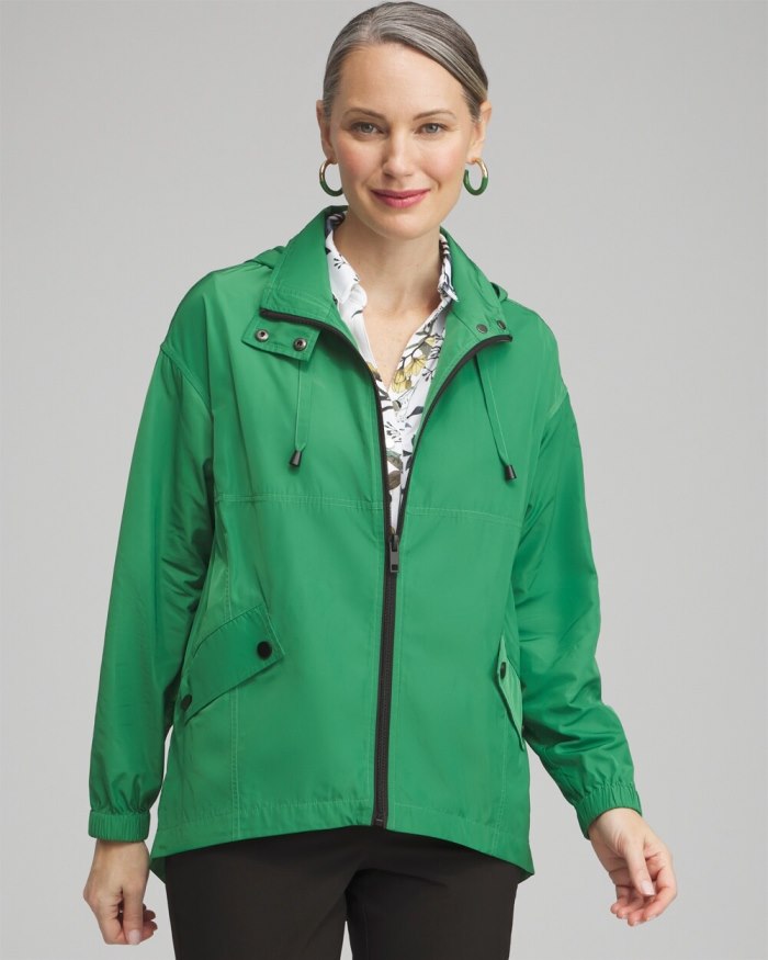 Women's Zenergy Water Repellent Jacket - Verdant Green - Click Image to Close