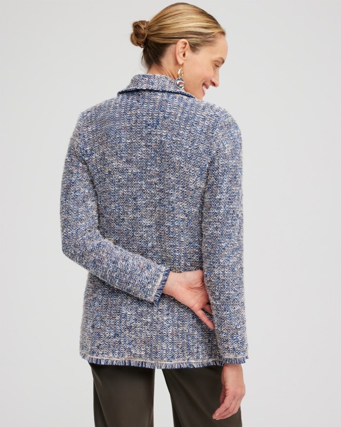 Women's Tweed Blazer - Denim