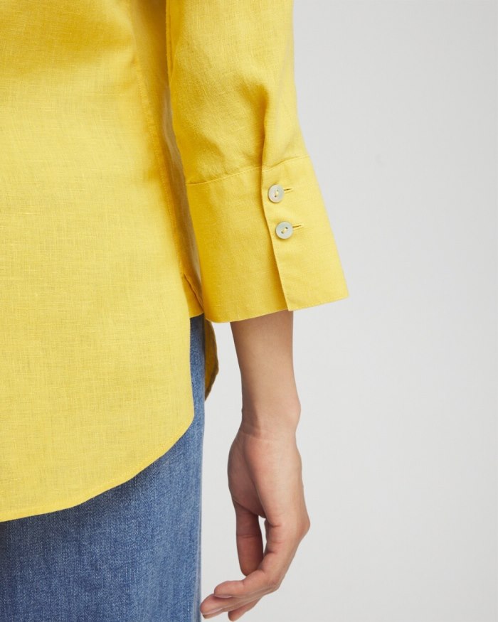 Women's No Iron 3/4 Sleeve Shirt - Sol Yellow