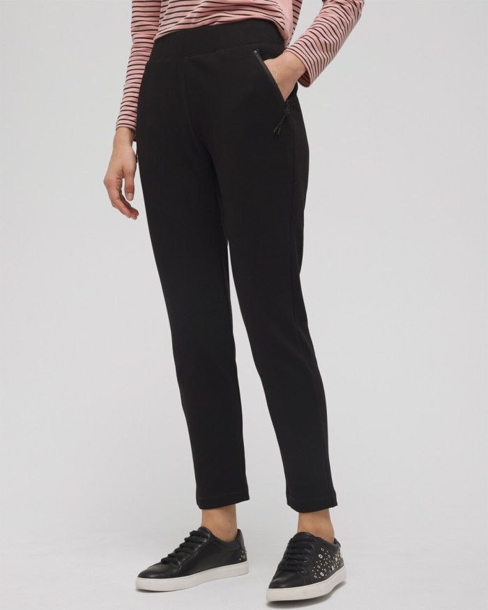 Women's Zenergy Double Knit Pants - Black - Click Image to Close