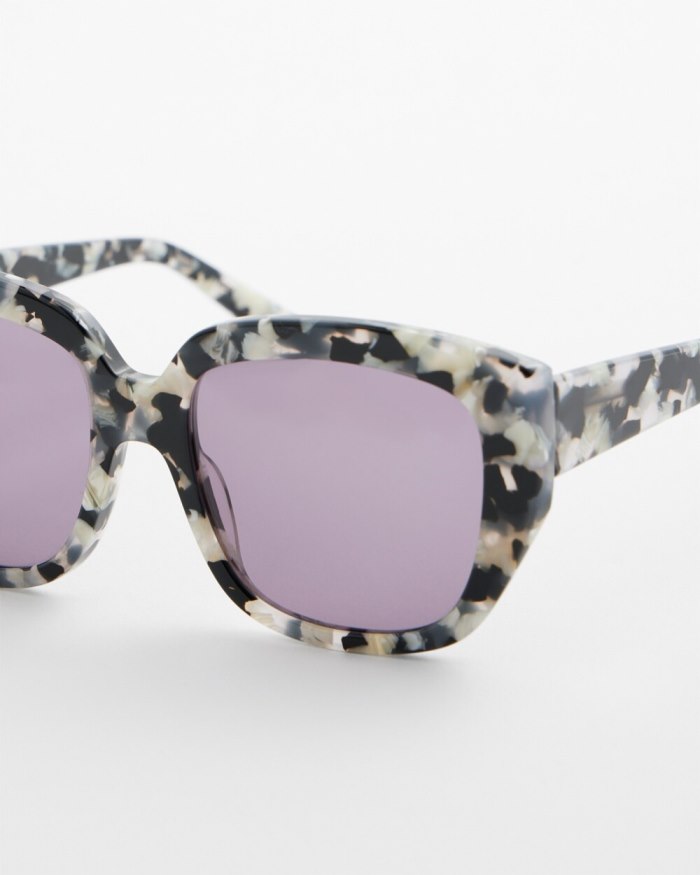 Women's Tort Print Sunglasses - Gray Tortoise