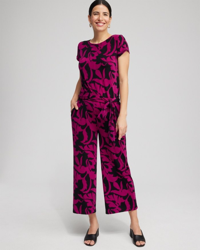 Women's Travelers Belted Jumpsuit - Fresh Plum