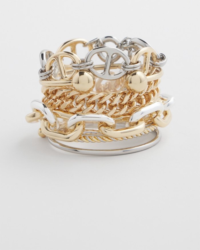 Women's Mixed Metal Cuff Bracelet - Mixed Metals