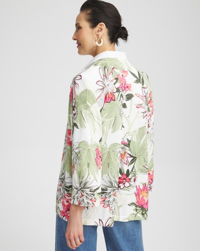 Women's Summer Romance Floral Cardigan - Alabaster