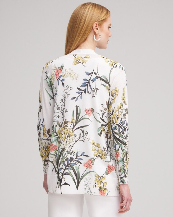 Women's Summer Romance Floral Cardigan - Alabaster