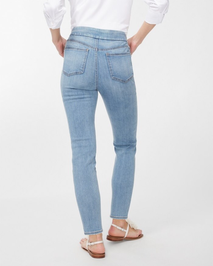 Women's Pull-On Ankle Jeggings - Castlebar Indigo