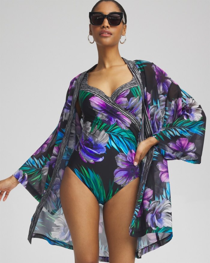 Women's Miraclesuit Flora Aura It's A Wrap Swimsuit - Multi