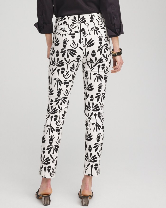 Women's Brigitte Artisan Print Ankle Pants - Alabaster/Black