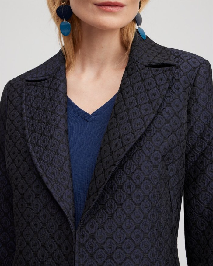 Women's Jacquard Topper - Navy