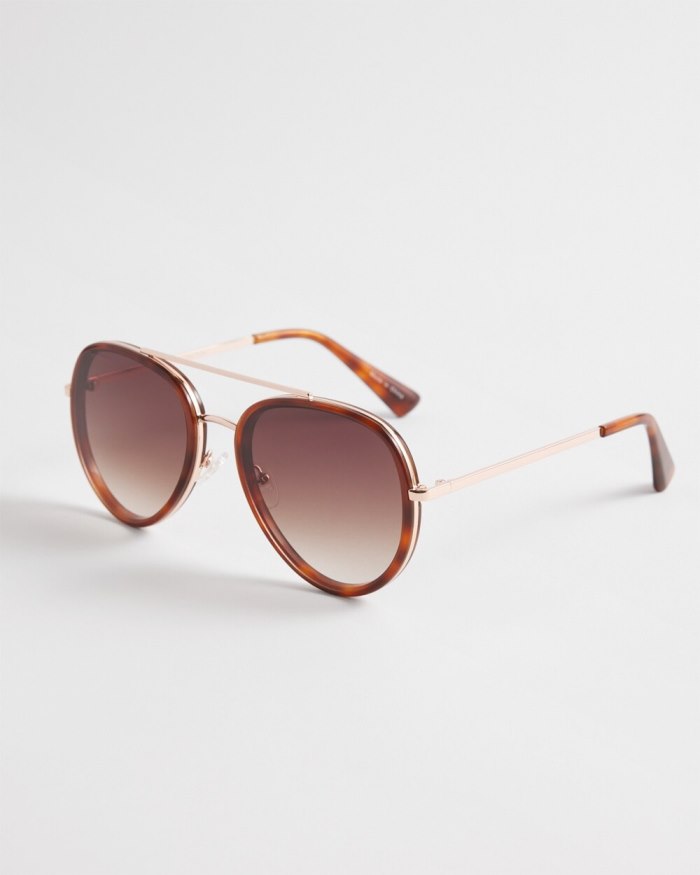 Women's Aviator Sunglasses - Brown