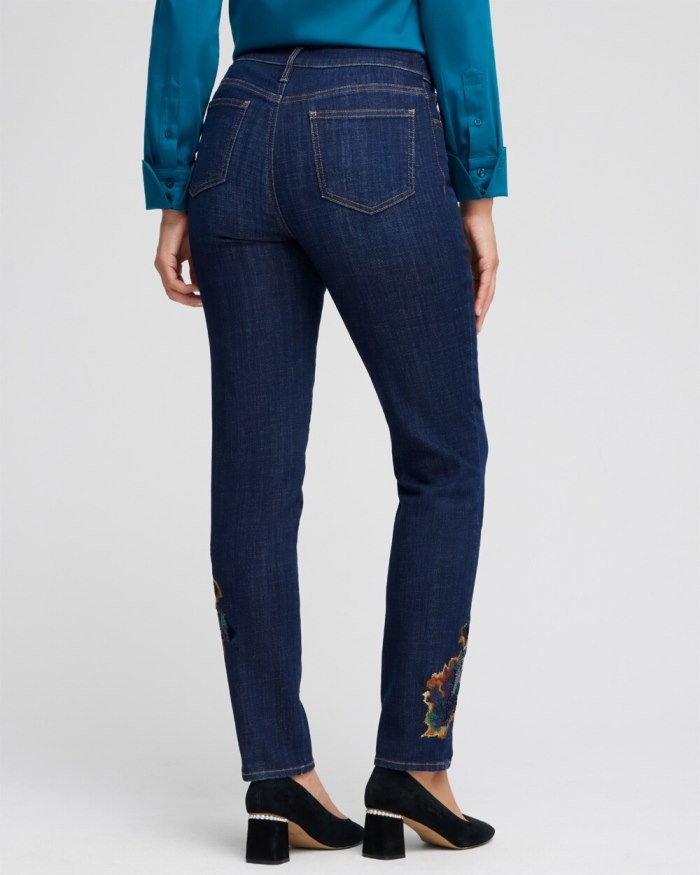 Women's Girlfriend Sequin Ankle Jeans - Halton Street Indigo