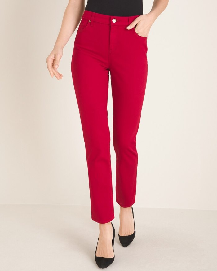 Women's So Slimming Girlfriend Ankle Jeans - Claret