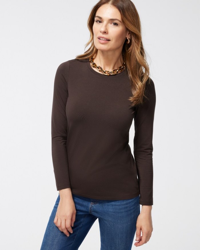 Women's Touch of Cool Layering Tee - Cocoa Bean