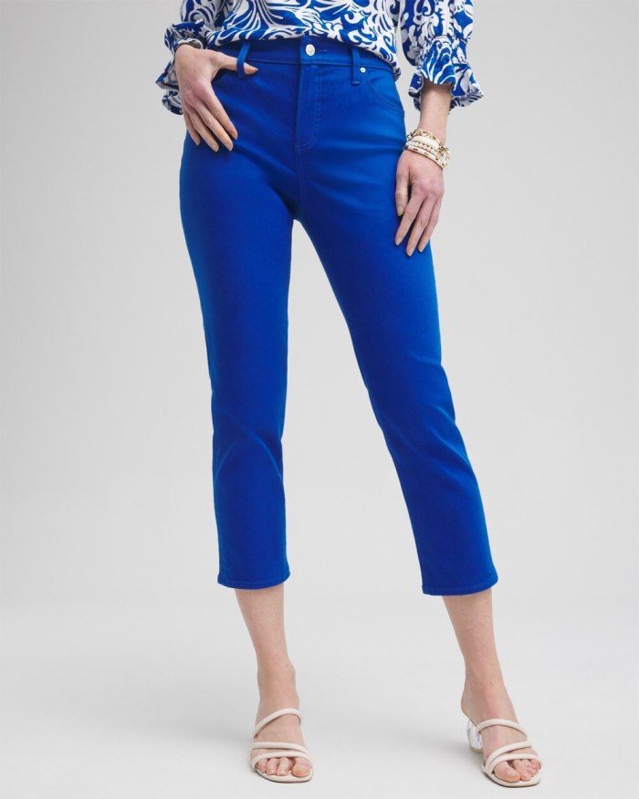 Women's Girlfriend Cropped Jeans - Intense Azure