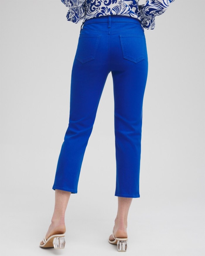 Women's Girlfriend Cropped Jeans - Intense Azure