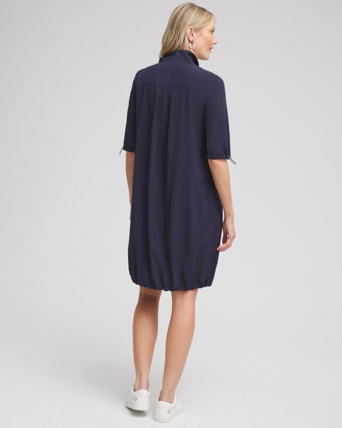 Women's Zenergy UPF Neema Zip Bungee Dress - Classic Navy