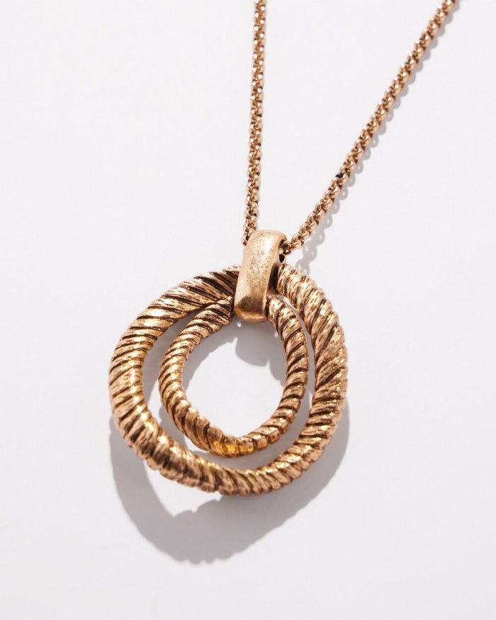 Women's Gold Tone Adjustable Necklace - Gold