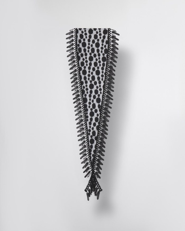 Women's Lace Fringe Scarf - Alabaster