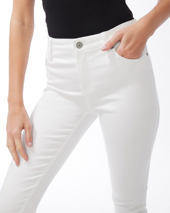 Women's So Slimming No-Stain White Girlfriend Ankle Jeans -